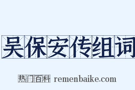 吴保安传组词是什么意思的图片